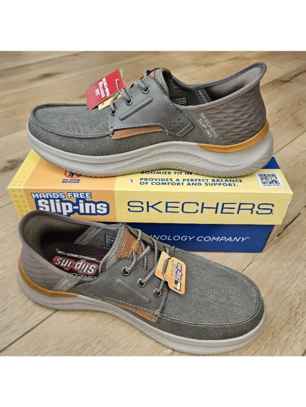 Mens Skechers Slip-ins RF Hasting Niko Sneaker 205212 Brown Hands Free New